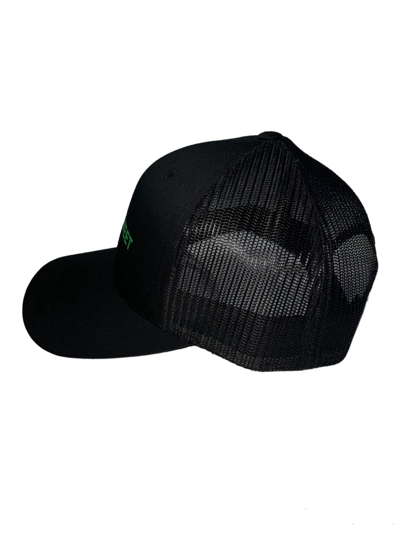 The Bold - classic trucker hat - Green on Black